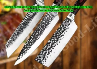 Kitchen Knives Set Forged Meat Cleaver Knife Chef Knife Stainless Steel Forged Boning Knife Butcher Vegetable Cutter Sli