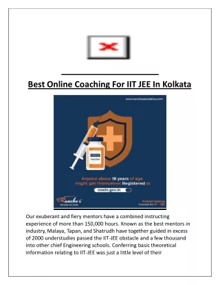 Best Online Coaching For IIT JEE In Kolkata