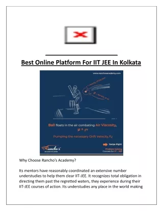 Best Online Platform For IIT JEE In Kolkata