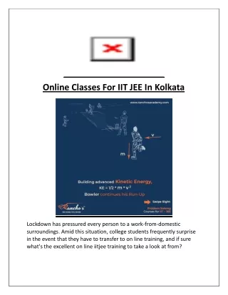 online classes for iit jee in kolkata