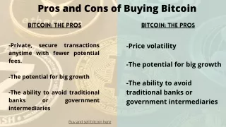 Here are the pros and cons of buying bitcoin