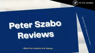 Successful Stories & Results Of Our Students On The Peter Szabo Review Program