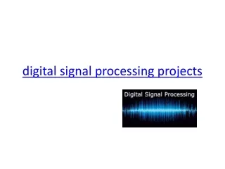 digital signal processing projects
