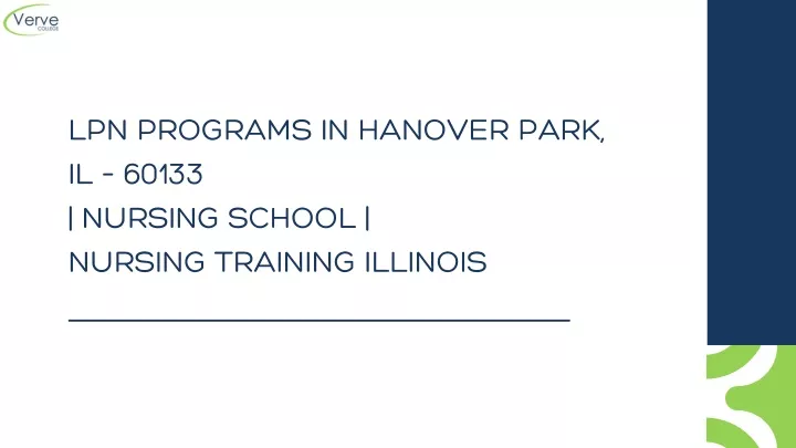 lpn programs in hanover park il 60133 nursing