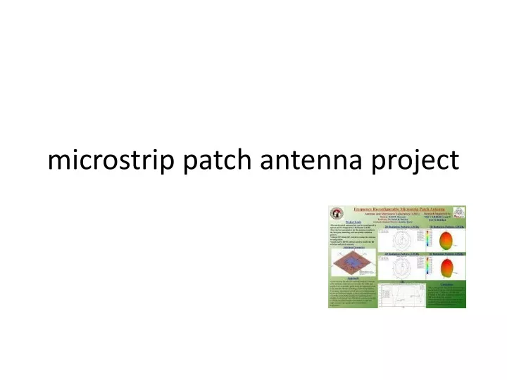 microstrip patch antenna project