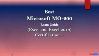 Premium MO-200 Exam Guide in PDF Format Updated Questions
