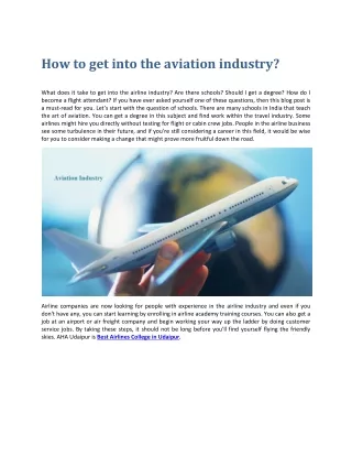 aviation industry