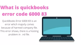 What is quickbooks error code 6000 83