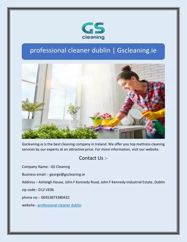 professional cleaner dublin gscleaning ie