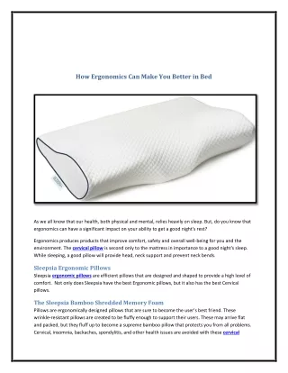 how ergonomics can make you better in bed