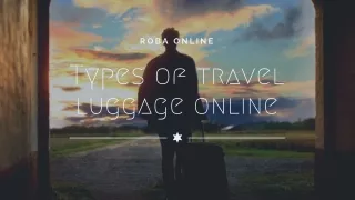 Types of Travel Luggage Online