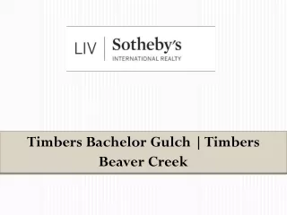 timbers bachelor gulch timbers beaver creek