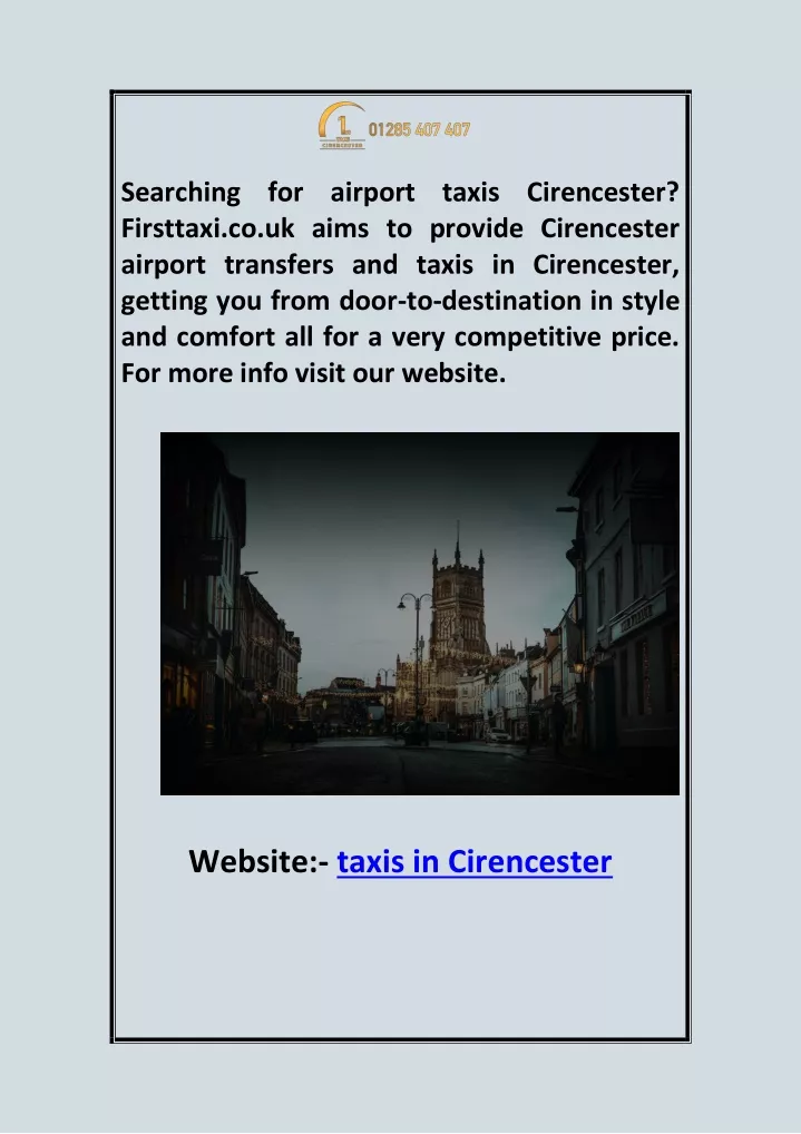 searching for airport taxis cirencester firsttaxi