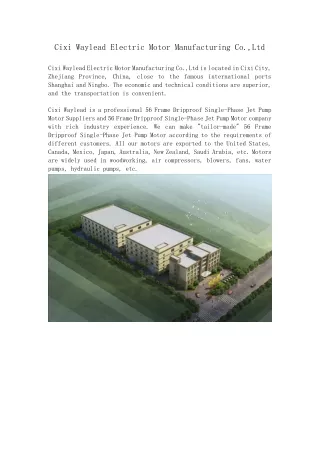 Cixi Waylead Motor Manufacturing Co., Ltd