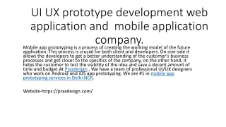 ui ux prototype development web application and mobile application company