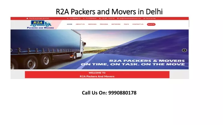 r2a packers and movers in delhi
