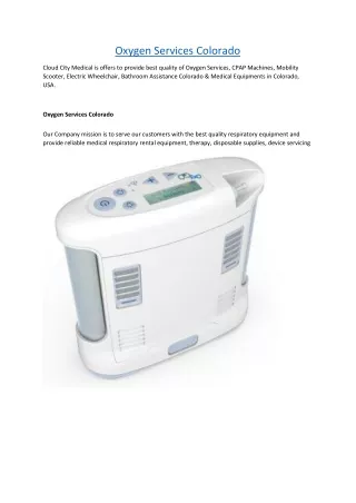 oxygen services colorado