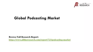 Podcasting Market Overview, Future Demand and Growth by 2020 to 2027