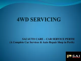 Get The Best 4wd Services By The Best Car Mechanics In Perth