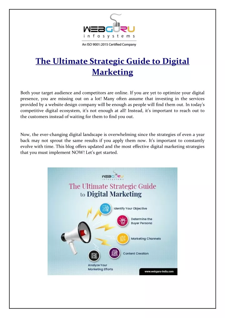 the ultimate strategic guide to digital marketing