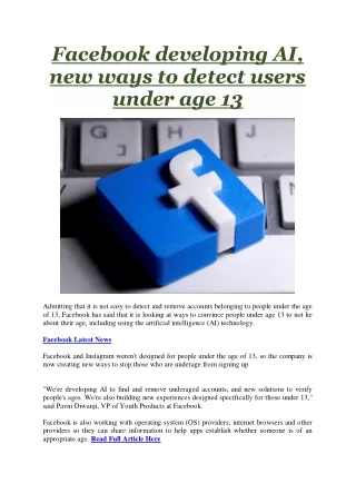 facebook developing ai new ways to detect users
