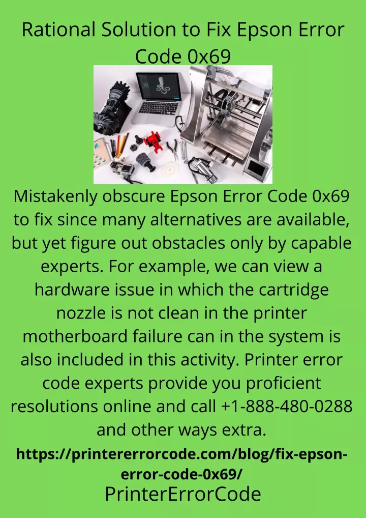 rational solution to fix epson error code 0x69