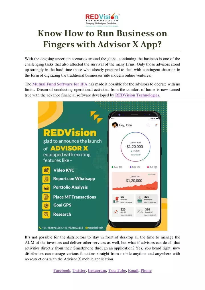 know how to run business on fingers with advisor