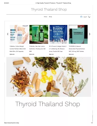 A High-Quality Thyroid-S Products _ _Thyroid-S_ Thailand Shop