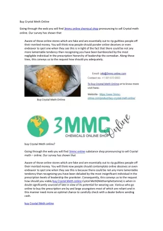 Buy Crystal Meth Online