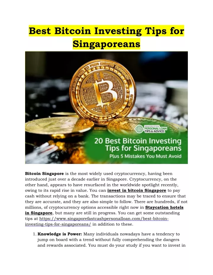 best bitcoin investing tips for singaporeans