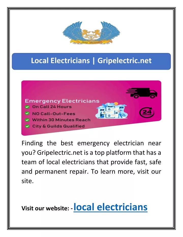 local electricians gripelectric net