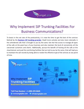 why implement why implement sip business