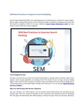 Digital Marketing Best Practices to Improve Search Ranking