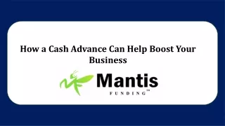 How a Cash Advance Can Help Boost Your Business