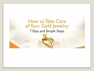 How To Take Care Of Your Gold Jewelry
