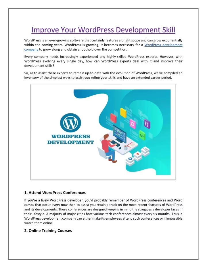 improve your wordpress development skill