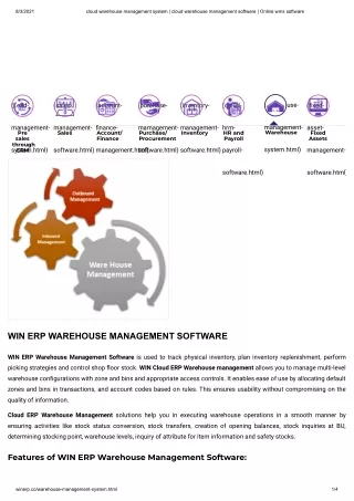 cloud warehouse management system _ cloud warehouse management software _ Online wms software