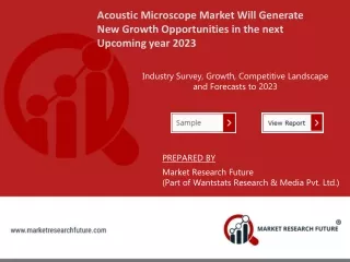 Acoustic Microscope Market Growth, COVID Impact 2023