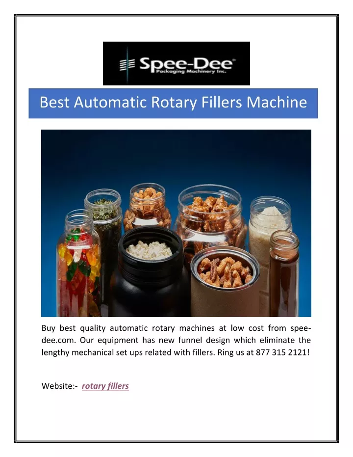 best automatic rotary fillers machine