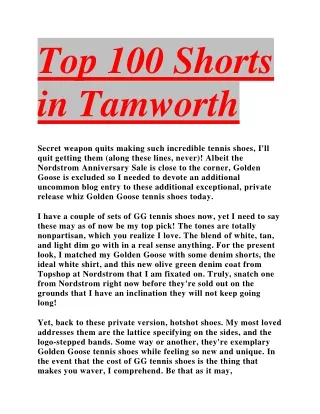 Top 100 Shorts in Tamworth
