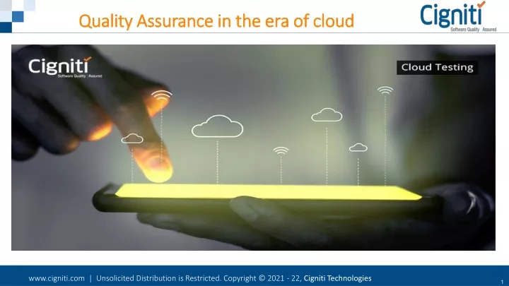 quality assurance in the era of cloud