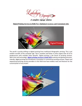 digital printing services in delhi ncr optimized