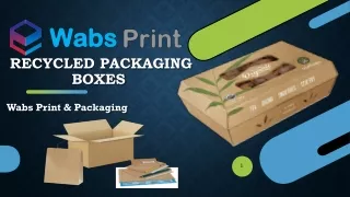 Wabs Print & Packaging Offering Cheap Recycled Boxes In the UK In the UK