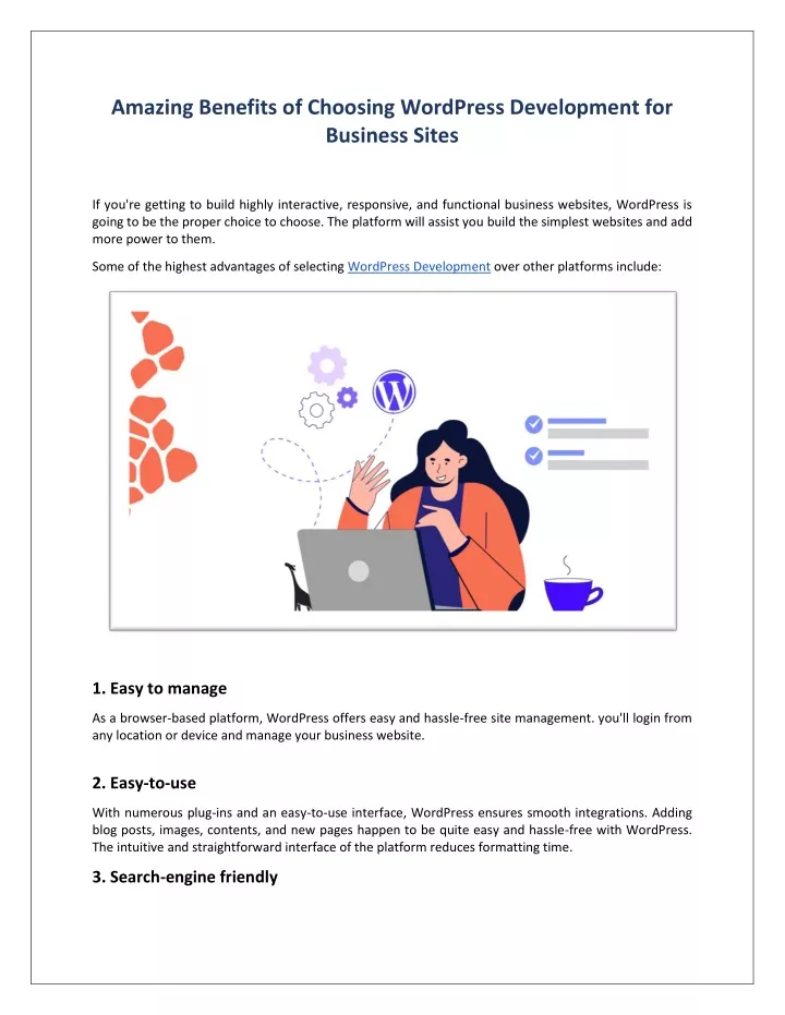 amazing benefits of choosing wordpress