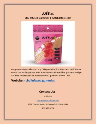 cbd infused gummies justcbdstore com
