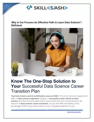 Why Is Our Process An Effective Path to Learn Data Science