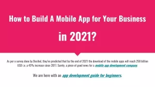 Mobile App Development Guide For Beginners in 2021