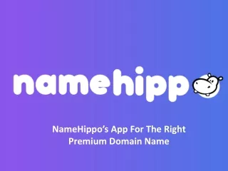 NameHippo’s App For The Right Premium Domain Name