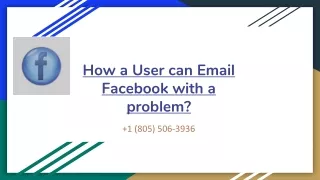 how a user can email facebook with a problem