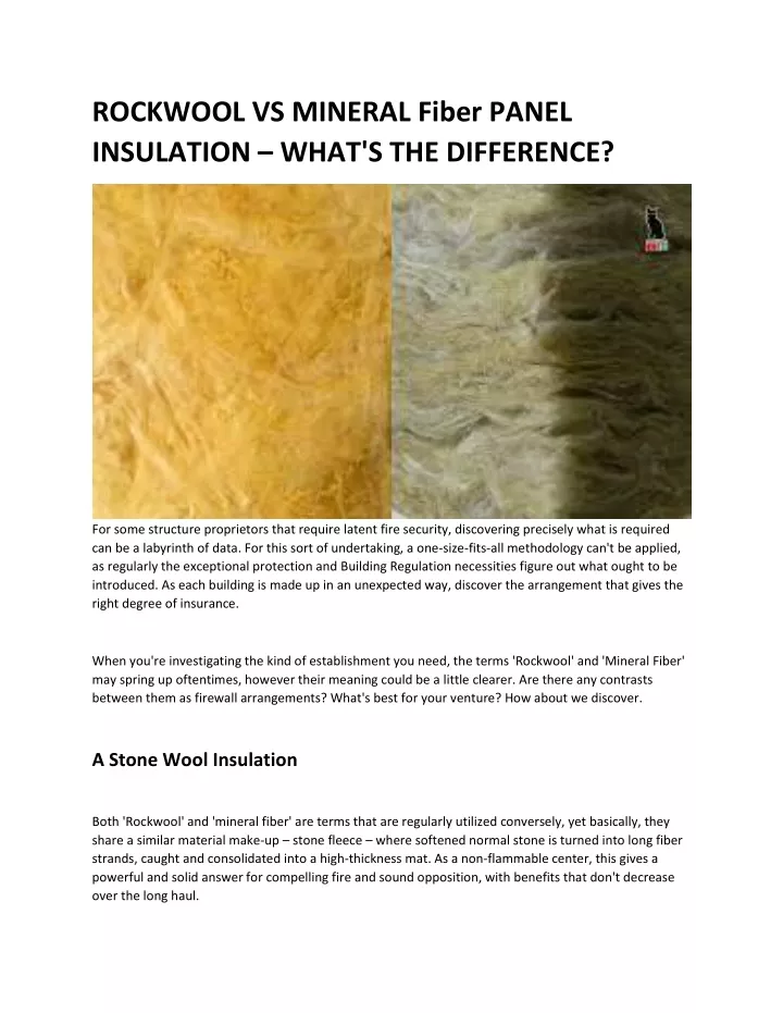 Rock wool insulation  Advantages, types and thicknesses
